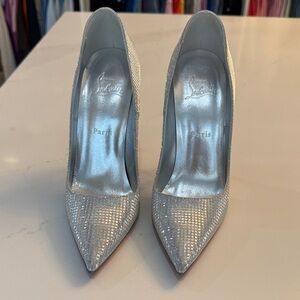 Christian Louboutin Shimmering Silver Heels